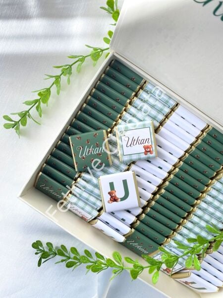 Mukavva Kurdeleli Dekoratif Çikolata Kutusu