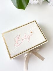 Mukavva Kurdeleli Dekoratif Çikolata Kutusu