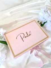 Mukavva Kurdeleli Dekoratif Çikolata Kutusu