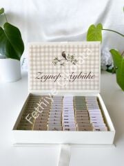 Mukavva Kurdeleli Dekoratif Çikolata Kutusu