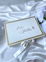 Mukavva Kurdeleli Dekoratif Çikolata Kutusu