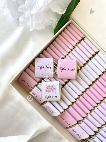 Mukavva Kurdeleli Dekoratif Çikolata Kutusu