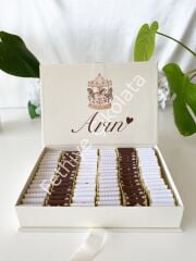 Mukavva Kurdeleli Dekoratif Çikolata Kutusu