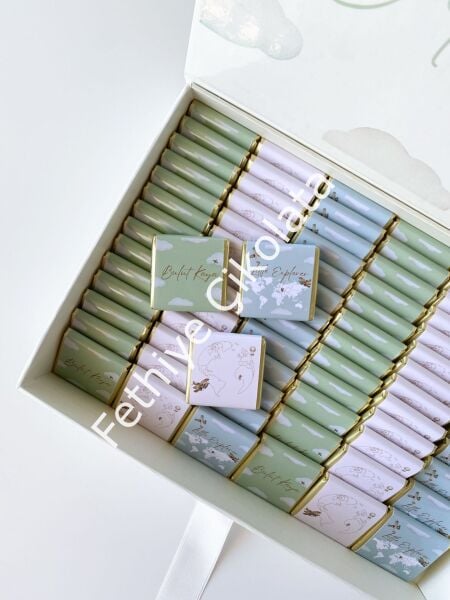 Mukavva Kurdeleli Dekoratif Çikolata Kutusu