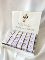 Mukavva Kurdeleli Dekoratif Çikolata Kutusu