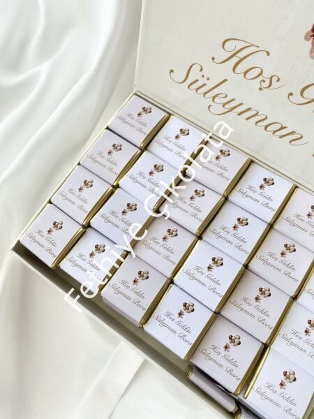 Mukavva Kurdeleli Dekoratif Çikolata Kutusu