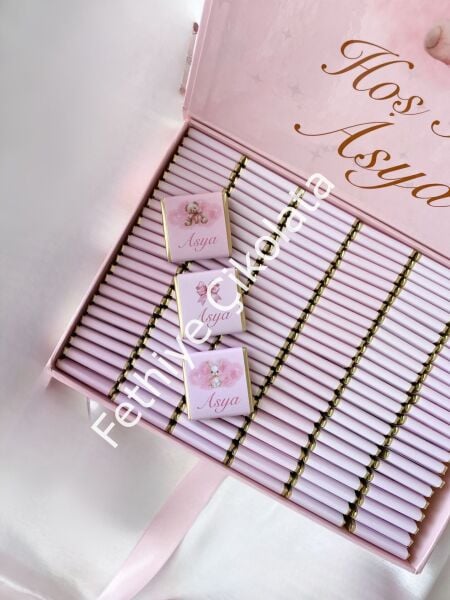 Mukavva Kurdeleli Dekoratif Çikolata Kutusu