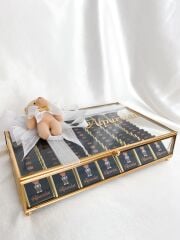 Ayıcıklı Erkek Cam Çikolata Kutusu