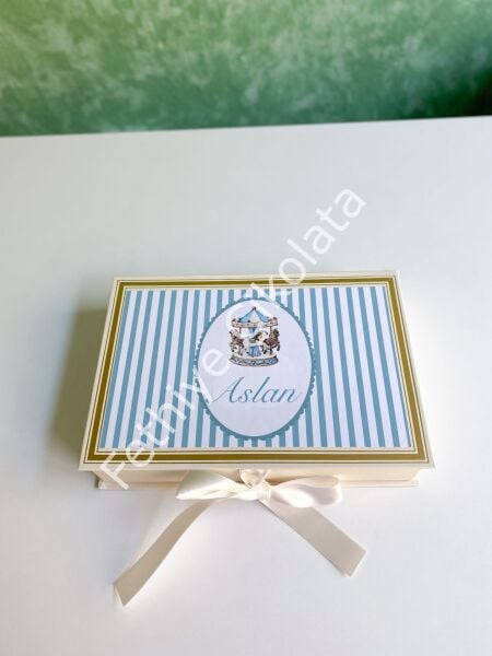 Mukavva Kurdeleli Dekoratif Çikolata Kutusu