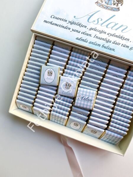 Mukavva Kurdeleli Dekoratif Çikolata Kutusu