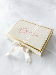 Mukavva Kurdeleli Dekoratif Çikolata Kutusu