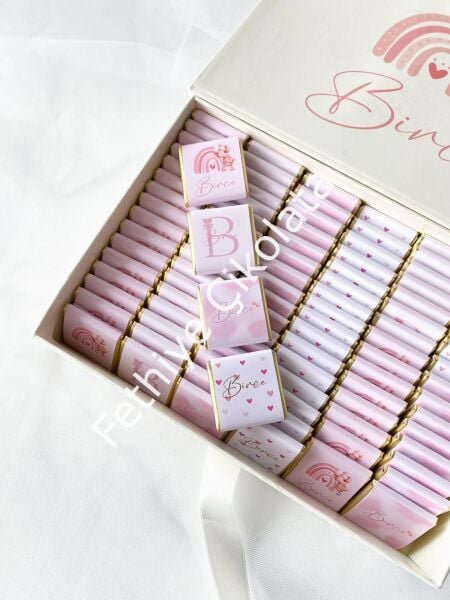 Mukavva Kurdeleli Dekoratif Çikolata Kutusu