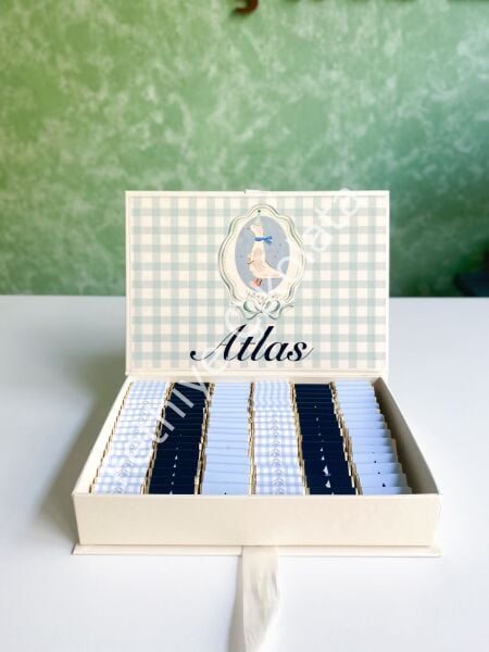 Mukavva Kurdeleli Dekoratif Çikolata Kutusu