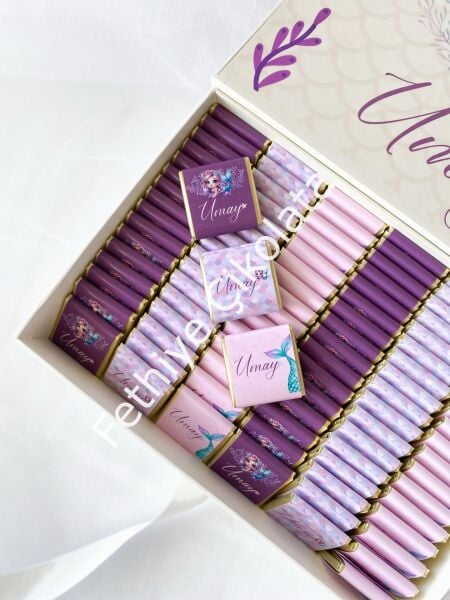 Mukavva Kurdeleli Dekoratif Çikolata Kutusu