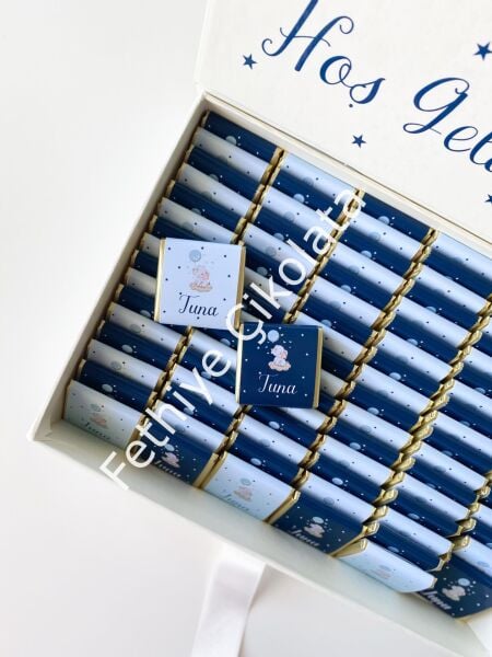 Mukavva Kurdeleli Dekoratif Çikolata Kutusu