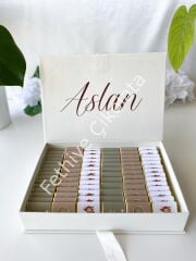 Mukavva Kurdeleli Dekoratif Çikolata Kutusu