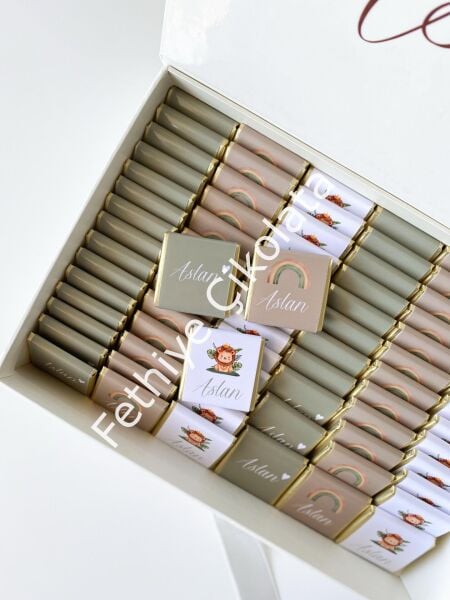 Mukavva Kurdeleli Dekoratif Çikolata Kutusu