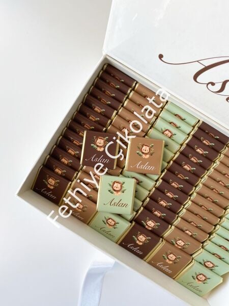 Mukavva Kurdeleli Dekoratif Çikolata Kutusu