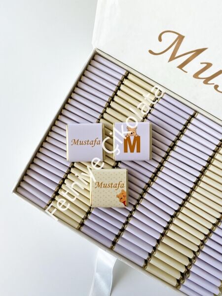 Mukavva Kurdeleli Dekoratif Çikolata Kutusu