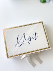 Mukavva Kurdeleli Dekoratif Çikolata Kutusu