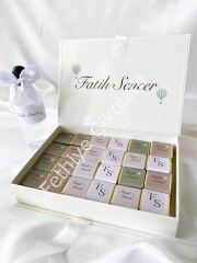 Mukavva Kurdeleli Dekoratif Çikolata Kutusu