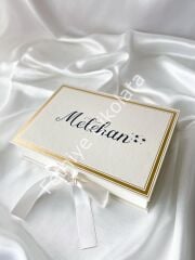 Mukavva Kurdeleli Dekoratif Çikolata Kutusu