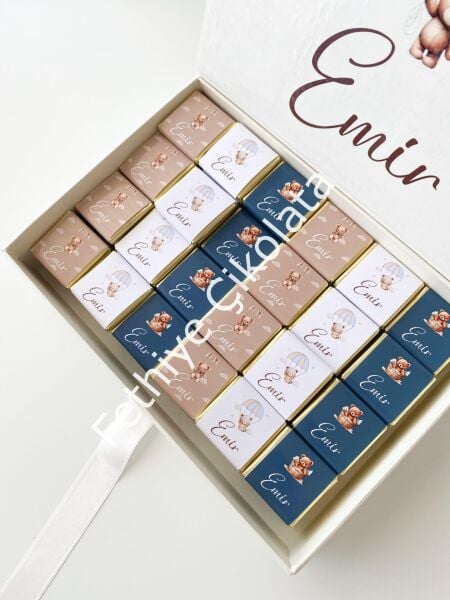 Mukavva Kurdeleli Dekoratif Çikolata Kutusu