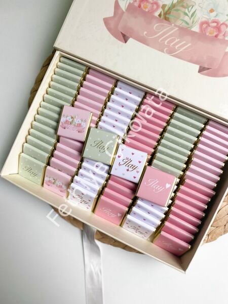 Mukavva Kurdeleli Dekoratif Çikolata Kutusu