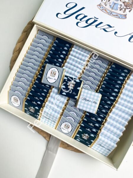 Mukavva Kurdeleli Dekoratif Çikolata Kutusu